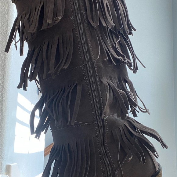 Wedge boots with fringe - Picture 5 of 10